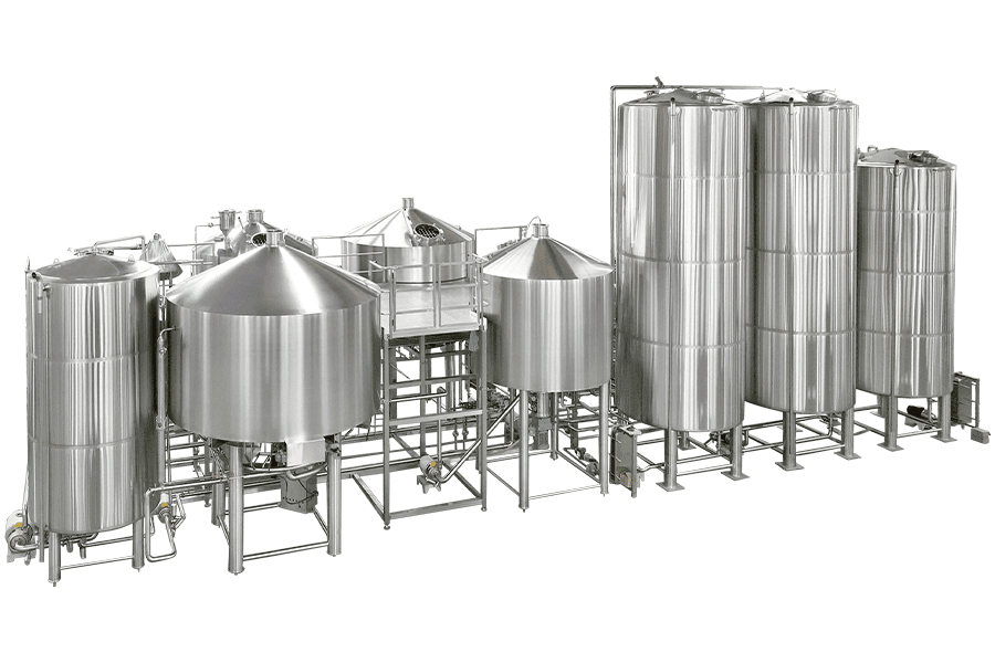 Large scale brewery beer brewing system