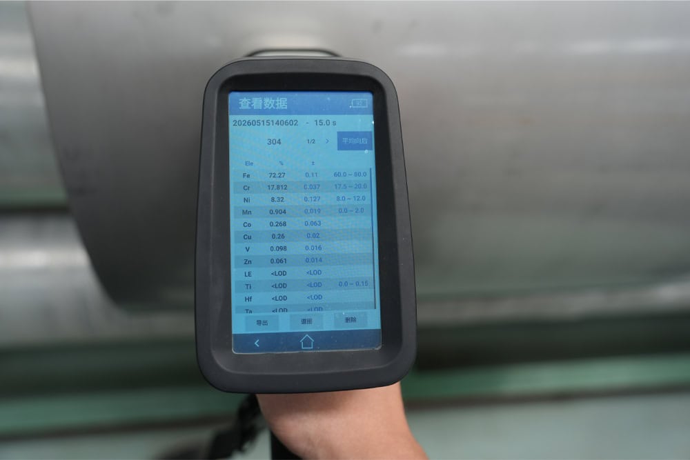 Stainless steel plate element content detector