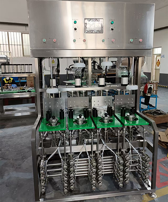 4-head inverted keg filling machine