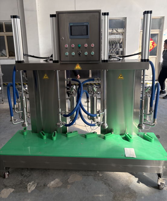 4-head topside-up keg filling machine
